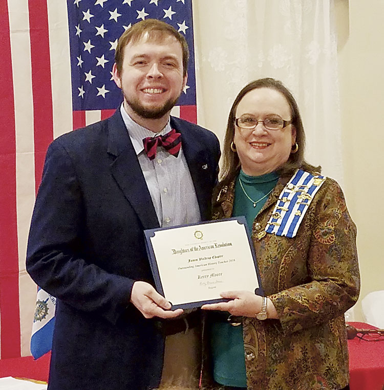 Whitewater’s Moore wins DAR history teacher award