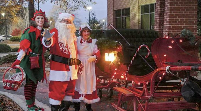 Santa, Mrs. Claus and the Elf will once again visit Piedmont Fayette’s Great Tree Lighting. Photo/Piedmont Fayette Hospital.