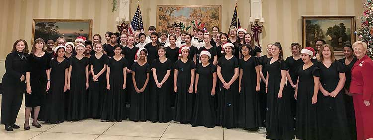 Booth 8th grade chorus performs at Governor&#821...