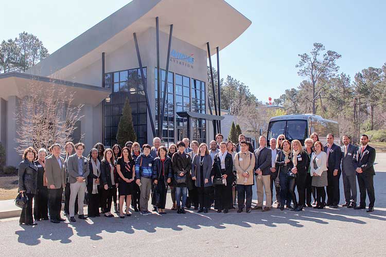 International visitors come to PTC company