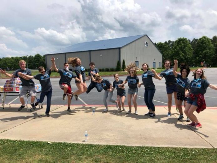 Rising Starr Middle School students celebrate the close of the school year. Photo/School's Facebook page.