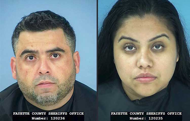 Efrain Gonzalez-Salgado (L) and Estela Gonzalez. Photos/ Fayette County Jail.