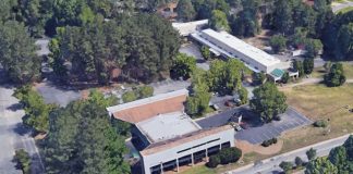 Google aerial view of Bank of America building in Aberdeen Center.