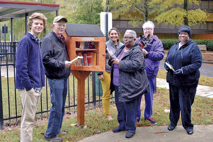 Eagle Scout installs free libraries at Christian...