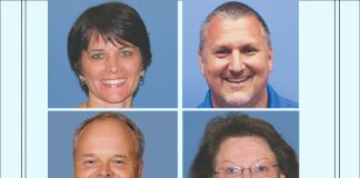 New leaders for the new school year are (clockwise from top left) Erin Angelo, principal, Braelinn Elementary; John Gibbas, principal, Sara Harp Minter; Kathy Smith, principal, Rising Starr Middle; and Richard Smith. interim principal, Sandy Creek High. Photos/Fayette County School System.