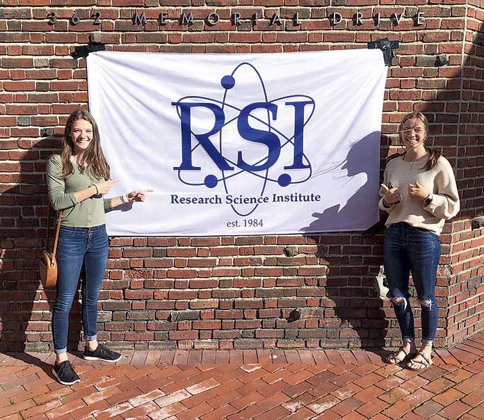 McIntosh High School students Caitlin vanZyl (left) and Jacqueline vanZyl were among 82 top achieving high school and international scholarships attending the 36th annual Research Science Institute this summer. Photo/Submitted.