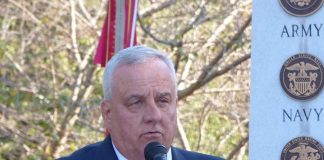 Ga. Department of Veterans Service Commissioner Mike Roby at POW/MIA Recognition Day on Sept. 20 in Peachtree City. Photo/Ben Nelms.