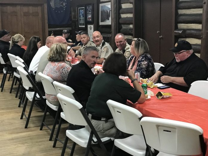 First responders were honored on Sept. 11 when Brightmoor Hospice treated them to lunch at the American Legion Post 105 Log Cabin in Fayetteville. Photo/Ben Nelms.