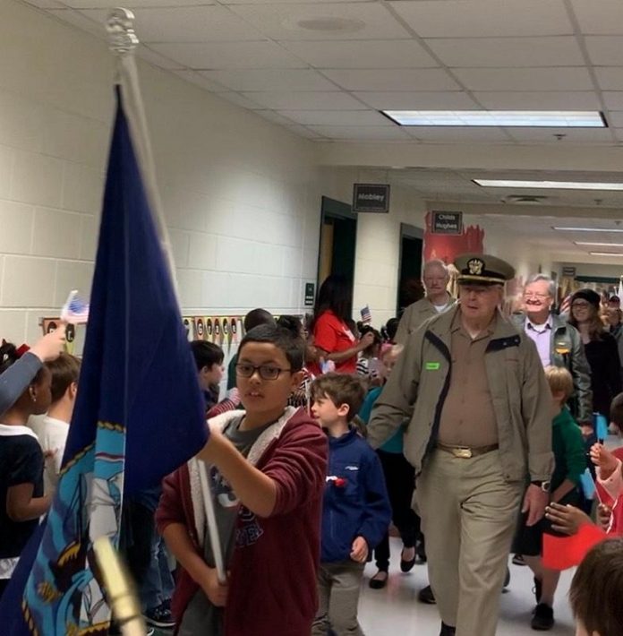 Veterans were honored on Nov. 8 by the students at Inman Elementary School. Photo/Submitted.