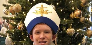 Aidan Northrop serves as 2019 Boy Bishop. Photo/Submitted.