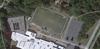 Google aerial view of J.C. Booth Middle School on Peachtree Parkway South in Peachtree City.