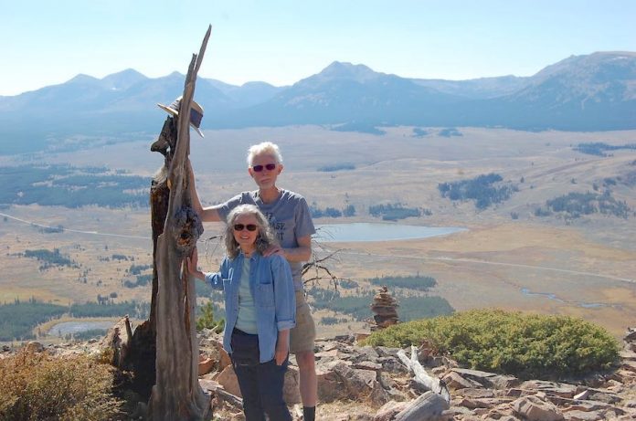 Allen Hamm and his wife, Joyce, found a scenic high point during their trip out West. Photo/Submitted.