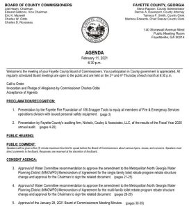 Fayette Commission has light agenda: $471,050 wa...