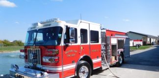 A typical Sutphen-built pumper fire engine at its manufacturing plant in Dublin, Ohio. Photo/Sutphen website.