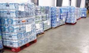 Midwest Food Bank in Peachtree City trucks water...