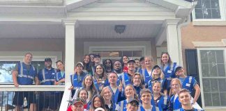 GRSP Community Service Weekend in Peachtree City caps students’ immersion in Georgia life. Students gather for a group portrait.