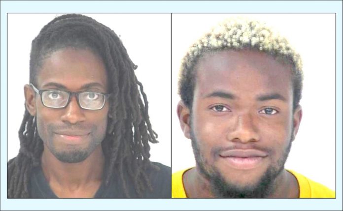 Augustus C Romain/Gazi Kodzo (L) and Xavier H Rushin arrests.