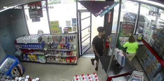 Suspect enters convenience store. Photo/Fayette County Sheriff's Office