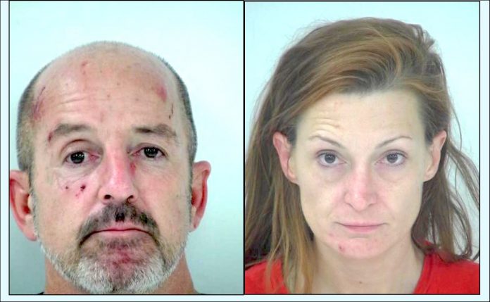 Travis Smelley (L) and Natalie N. Dumitras. Photos/Fayette County Jail.