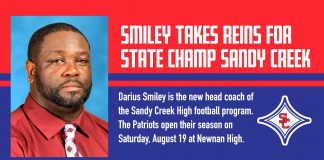 Sandy Creek High School Coach Darius Smiley. Graphic/Fayette County School System.