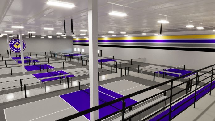 Rendering of the new indoor pickleball facility in Peachtree City. Photo/LetsGoPickleball