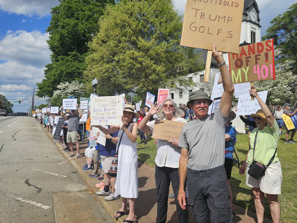 “Hands Off!” Rally Draws Over 500 to...