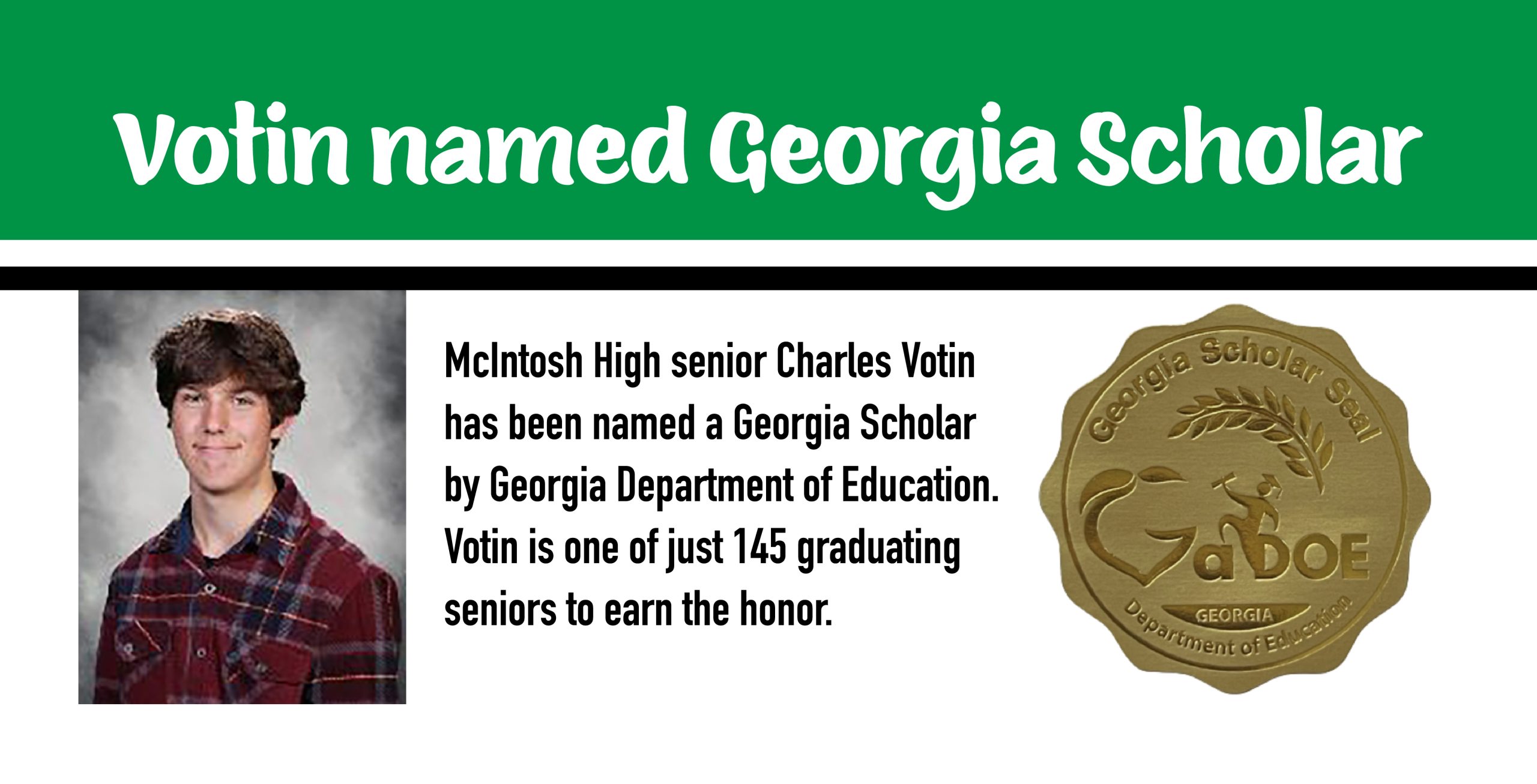 McIntosh’s Votin named Georgia Scholar