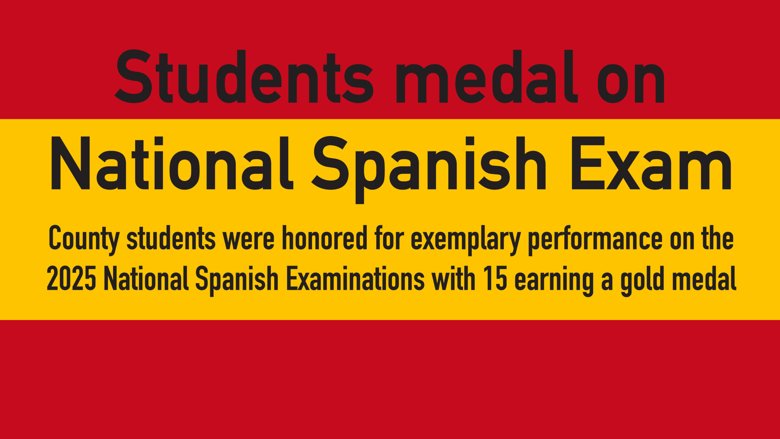 Students medal on 2025 National Spanish Exam