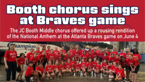 Booth chorus sings at Braves game