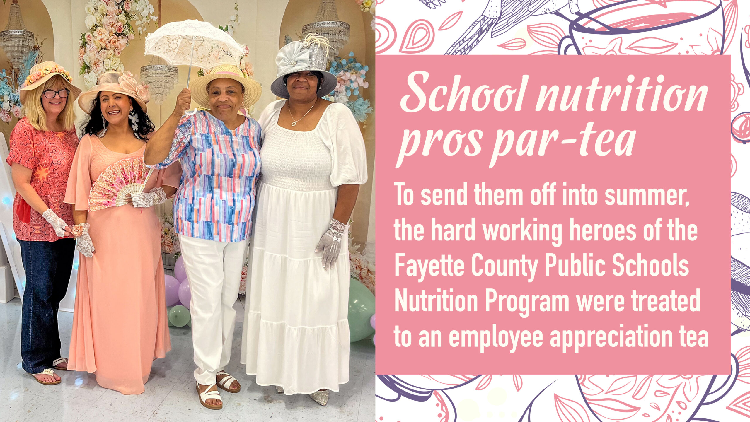 School nutrition pros treated to tea party