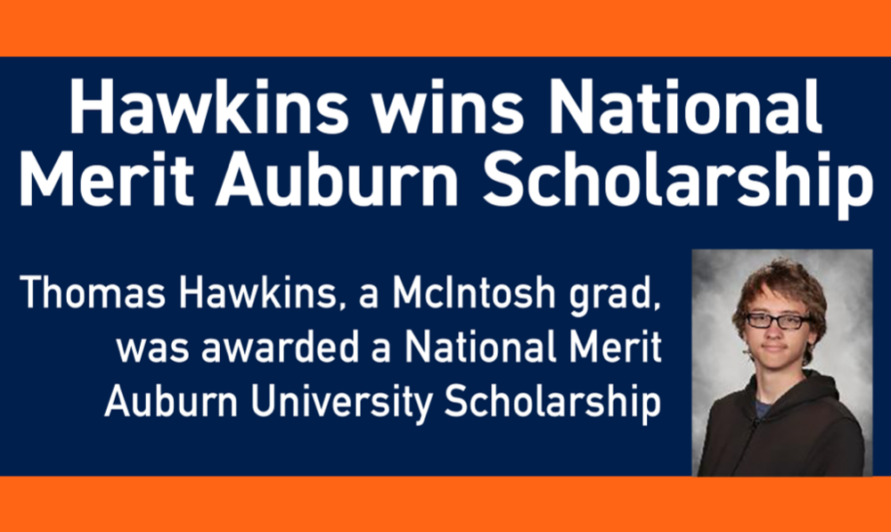 Hawkins wins National Merit Auburn Scholarship