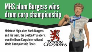 MHS alum Burgess wins drum corp championship