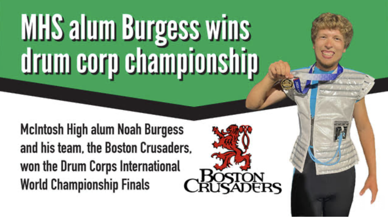MHS alum Burgess wins drum corp championship