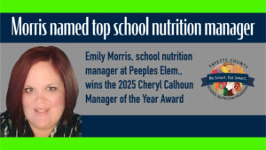 Morris named top school nutrition manager in county