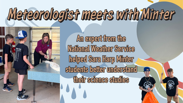 Meteorologist meets with Minter