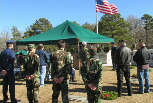 Squadron laying wreaths