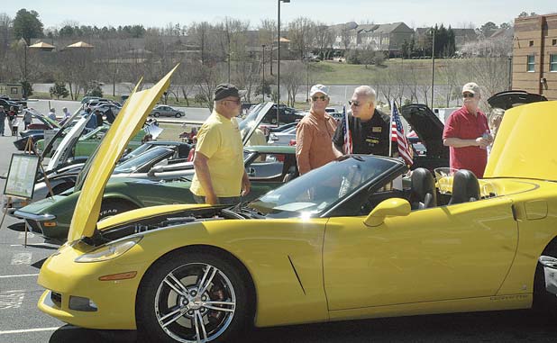 Car buffs and Corvettes in the springtime