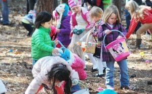 Eggs and kids everywhere!