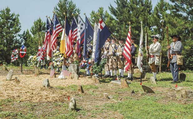 Marking the resting place for an American patriot