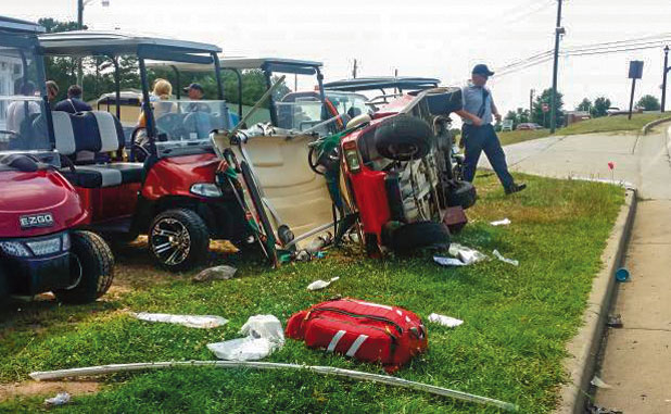 4 on the mend after PTC golf cart-auto collision
