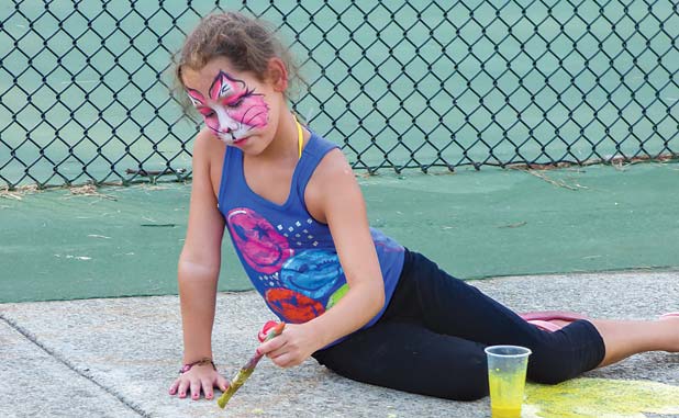 Some sidewalk art before school resumes