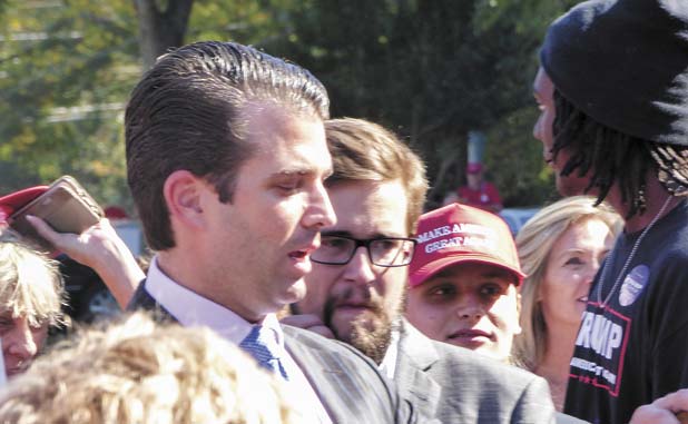 Trump, Jr., campaigns for dad in Fayette