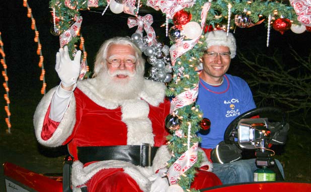 Hitching a ride with Santa