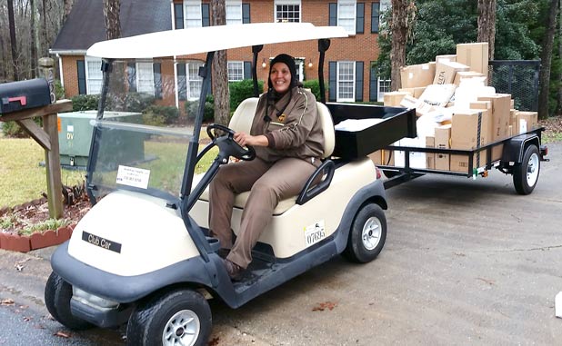 UPS makes Christmas deliveries in style